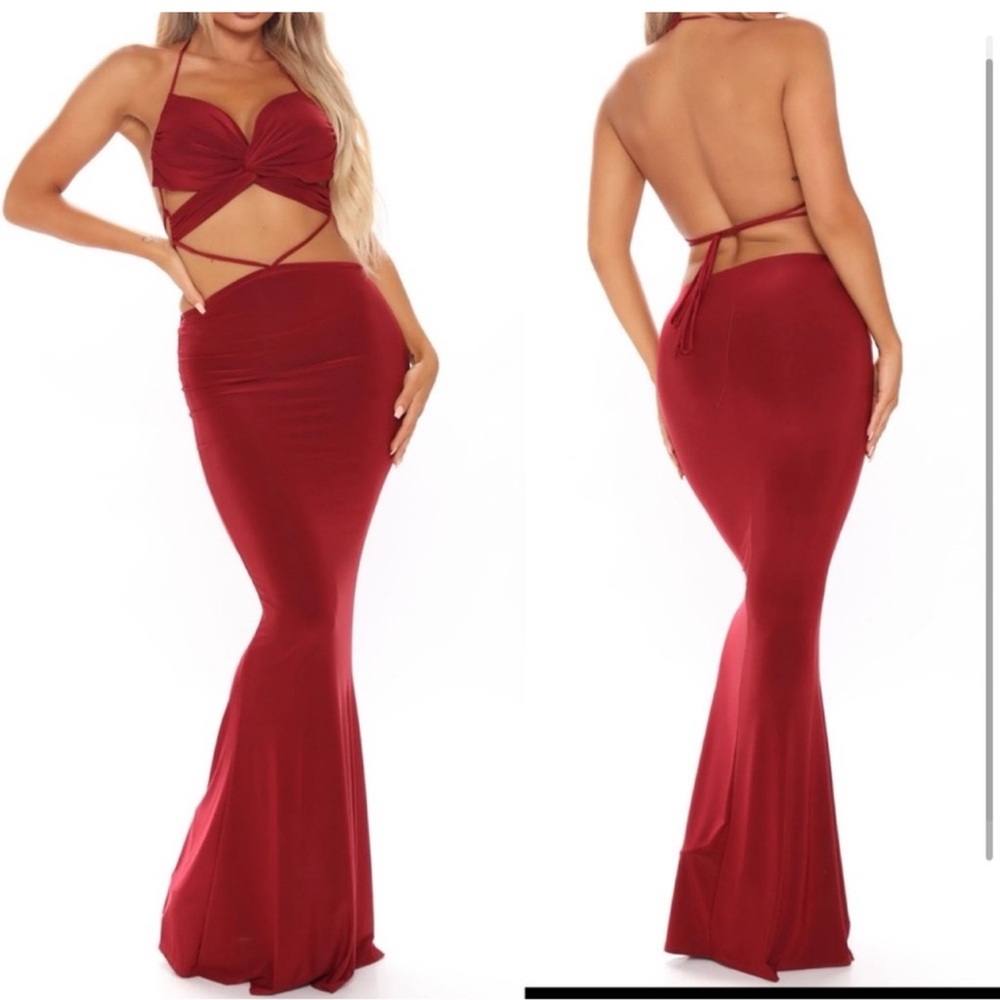Halter maxi dress
